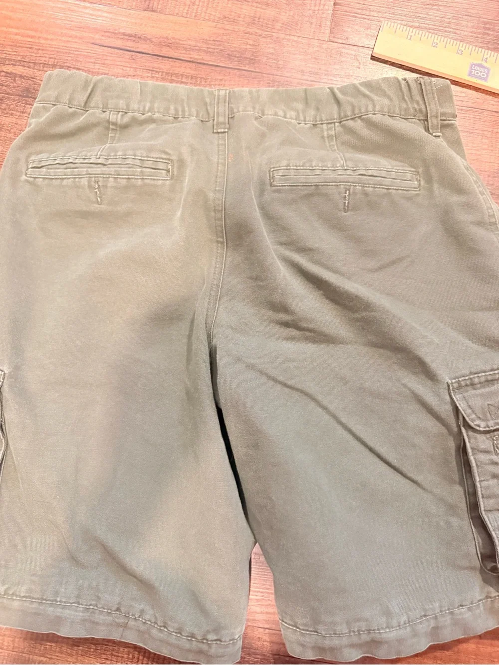 Kids Olive Cargo Shorts